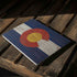 Colorado Flag Dark Wood Surface Laptop 2 Skin